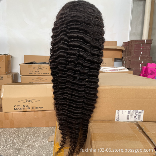 Deep Wave 5x5 Lace Closure Human Hair Wig 13X4 Lace Frontal Closure 12a Mink Brazilian Hair Wig Kinky Curly 4x4 Lace Front Wig